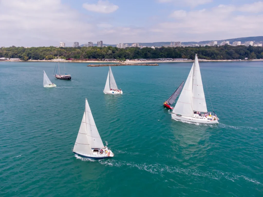 aerial view of sailing yachts regatta race on sea 2025 03 13 21 32 10 utc
