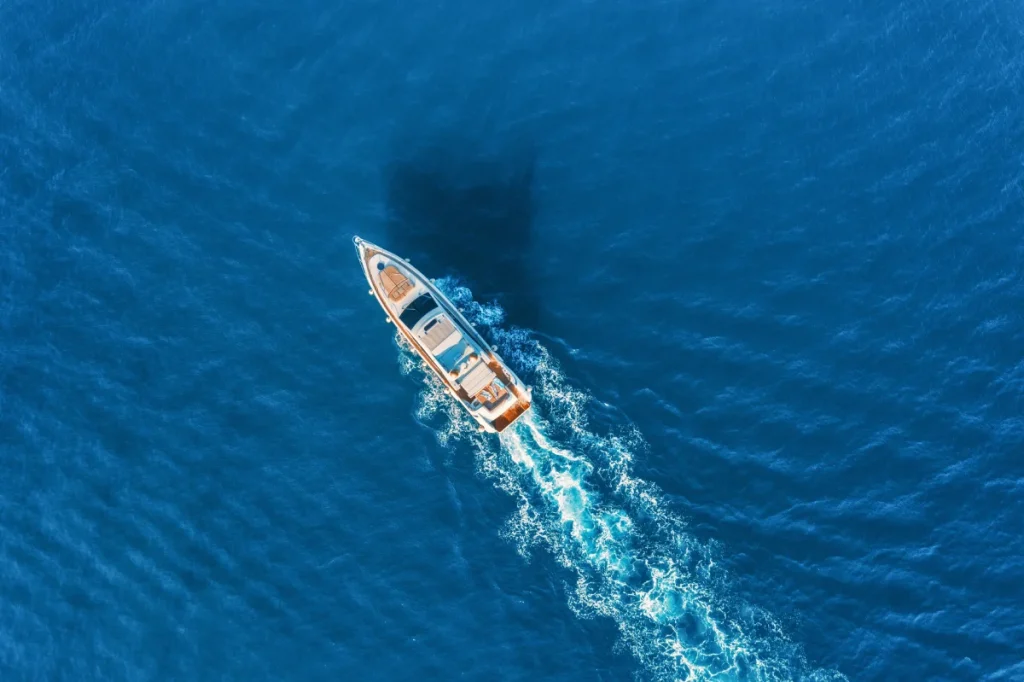 yacht at the sea aerial view of luxury floating s 2024 11 27 19 14 33 utc